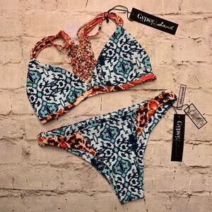 Gypsy 05 Reversible Bikini in Multi Aqua